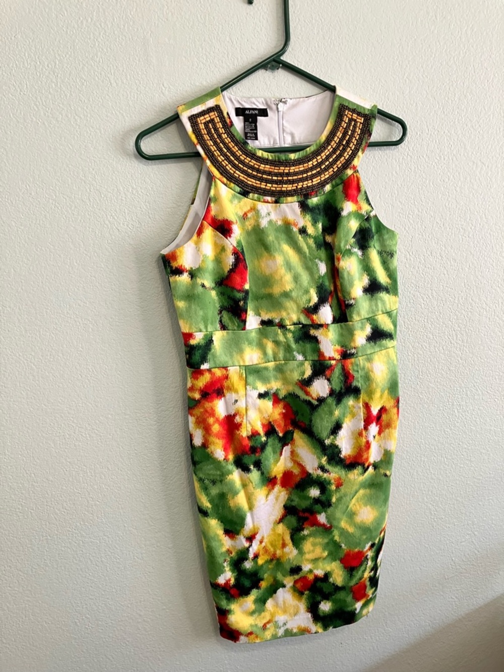 Alfani Sleeveless Mini Dress With Beaded Front